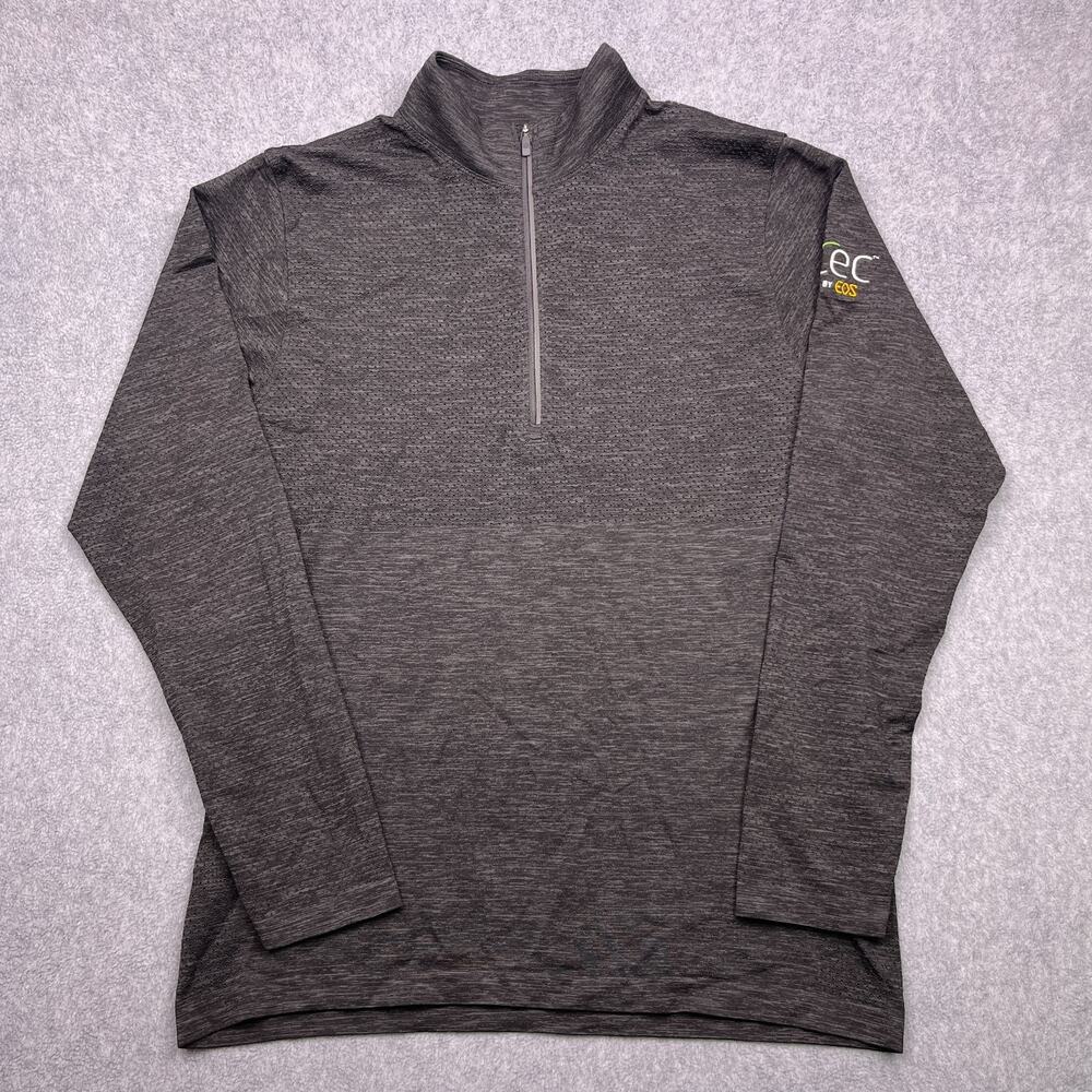 Lululemon Pullover Mens Large‎ Gray Metal Vent 1/4 Zip Performance Athletic Gym